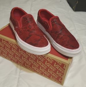 Red Snakeskin Vans